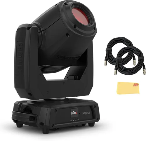 Vista 9 de Chauvet DJ Intimidator Spot 110 - Foco LED de cabeza móvil de 10 vatios con 2 cables DMX y paño de pulido de Austin Bazaar