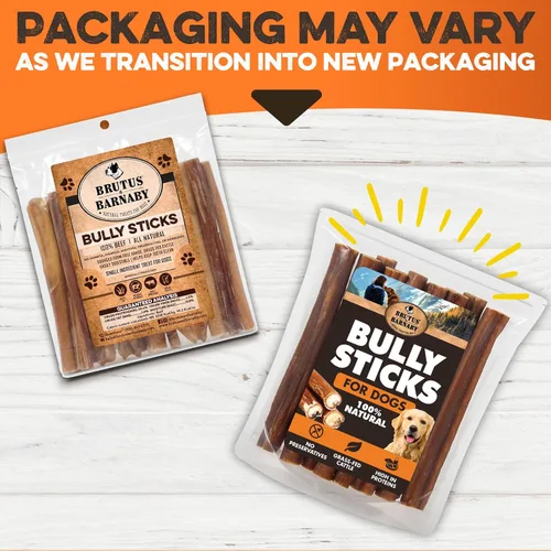 Vista 8 de BRUTUS & BARNABY Bully Sticks for Small, Medium & Large Dogs, 6 Inch, 10 Ct