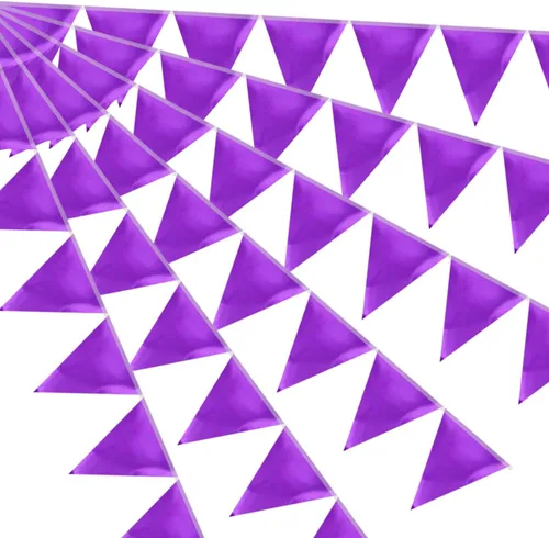 Vista 11 de Banderín de camuflaje de 49 pies, banderas triangulares de camuflaje del ejército para decoraciones de fiesta de cumpleaños