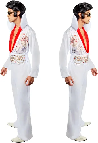 Vista 3 de Rubies Costumes Disfraz de Elvis para adultos, hombre