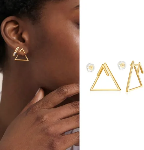 Vista 3 de MYEARS Women Earrings Gold Stud 14K Gold Filled Small Simple Handmade Hypoallergenic Everyday Jewelry