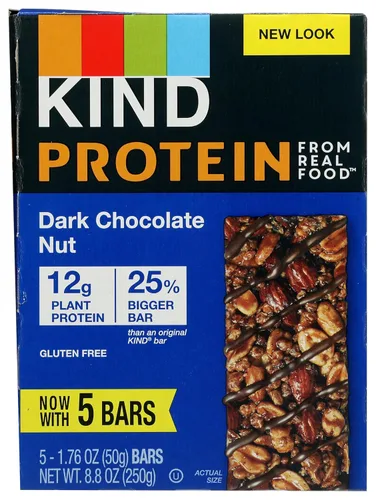 Vista 6 de KIND - Barras de nueces, arándanos y almendras, barras de aperitivos saludables, libres de gluten, bajas en azúcar, con 0.21 onzas de proteína, 24