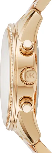 Vista 2 de Reloj Ritz de acero inoxidable para mujer de Michael Kors con cristal Topring.