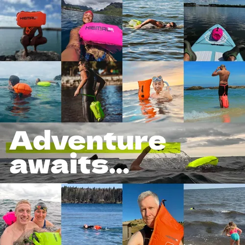 Vista 9 de Swim Buoy for Open Water with Dry Bag 15L - Fully Waterproof Swim Bubble - Be Safe with Higher Visibility, Toughened Nylon and Rest Handle Swimming