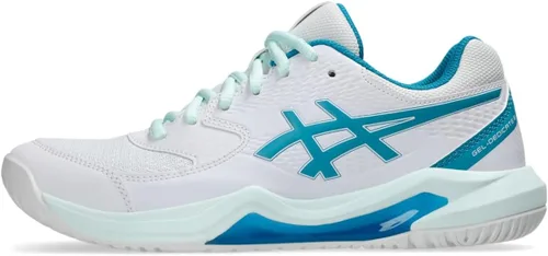Vista 15 de ASICS Zapatos de tenis para mujer, Gel-Dedicate, 8 Blanco/Plata pura