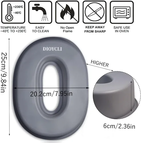 Vista 2 de Dioycli Moldes de silicona 3D para tartas con números para hornear, molde personalizado para cumpleaños, boda y aniversario, molde para pasteles