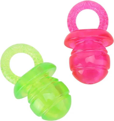 Vista 7 de Ymiko Chupete de bebé para cachorro, juguetes masticables para dejar de masticar, rincón de juguete para perros grandes, de goma, para perros