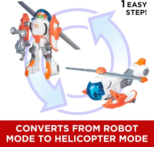 Vista 4 de Playskool Heroes Bot de rescate de Transformer, figura de The Copter Bot