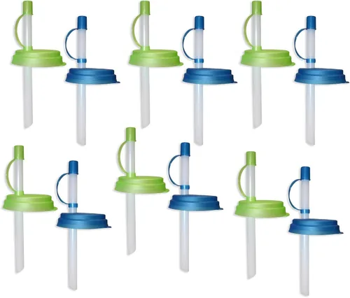 Vista 5 de Jokari 4 popotes de soda para beber y sellar para bebidas enlatadas