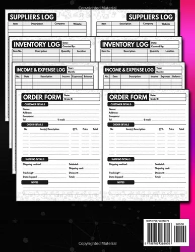 Vista 2 de Book Keeping Log For Small Business Simple Sales Order Tracker Log book To Keep Track of Your Customer Purchase Order Forms for Small Online or