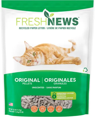 Vista 9 de Fresh News Arena para gatos de papel no aglomerante para múltiples gatos, 25 libras, el embalaje puede variar