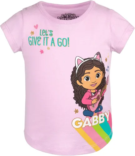 Vista 3 de Dreamworks Gabby's Dollhouse Pandy Paws - Paquete de 3 camisetas para niñas pequeñas