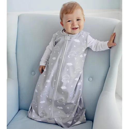 Vista 176 de Mama Cheetah Saco de dormir para bebé de 0.5 TOG, Manta portátil de algodón orgánico para bebé con cremallera bidireccional, Saco de dormir