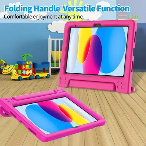 Vista 8 de BMOUO Funda infantil para iPad A16 de 11ª generación de 11 pulgadas, 10.9 Negro y púrpura
