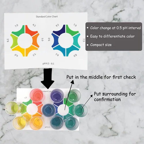 Vista 6 de Monitor pH 4.5-9.5 Kit de prueba (400 pruebas) - Monitorear la calidad del agua del acuario y la acuicultura