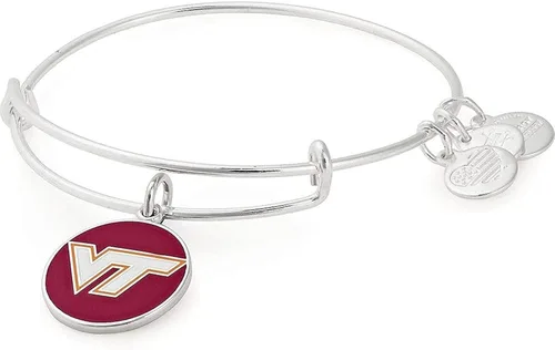 Alex and Ani Collaborations Brazalete expandible para mujer, abalorios universitarios, acabado brillante, 2 a 3.5 pulgadas