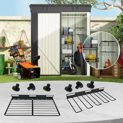 Vista 7 de Accesorio de resina para almacenamiento de cobertizos al aire libre, 16 x 8 x 2 pulgadas, para modelos Suncast seleccionados de cobertizos