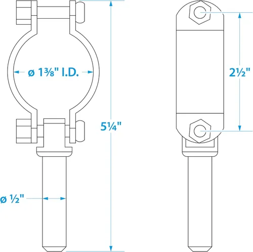 Vista 5 de Seachoice Zinc-Plated Steel Clamp-On Oar