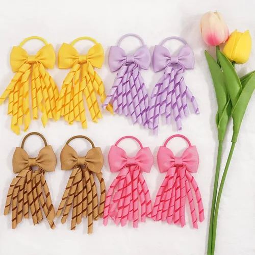 Vista 5 de 20 lazos para el cabello y accesorios para el cabello, lazos rizados, bandas elásticas para el cabello, soportes para cola de caballo de cinta