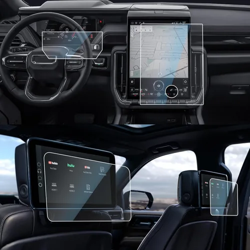 Vista 9 de CDEFG Compatible with 2025 2026 Tesla Model Y Juniper Navigation Protective Film QHD 16 Inch Display Touchscreen GPS Matte Tempered Glass Screen