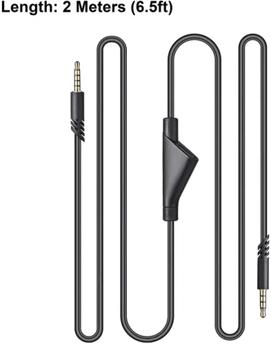 Vista 2 de YARENKA Cable de repuesto Astro A10 A40 Cable de silencio en línea Astro A40 TR de 6.6 ft para auriculares Astro A10A40 para juegos Xbox One PS4