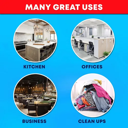 Vista 4 de Bolsas de basura resistentes de 45 galones, enormes 100 bolsas con lazos, bolsas de basura transparentes extragrandes para reciclaje. Bolsas