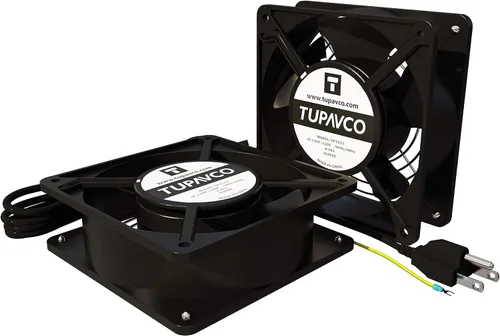 Vista 2 de Ventilador de gabinete de red (kit doble de 2 piezas para refrigeración de rack de servidores) Par de ventiladores de muffins para montaje en rack