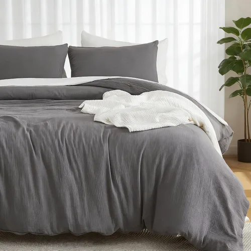 Vista 17 de EMME Muslin Cotton Duvet Cover Set