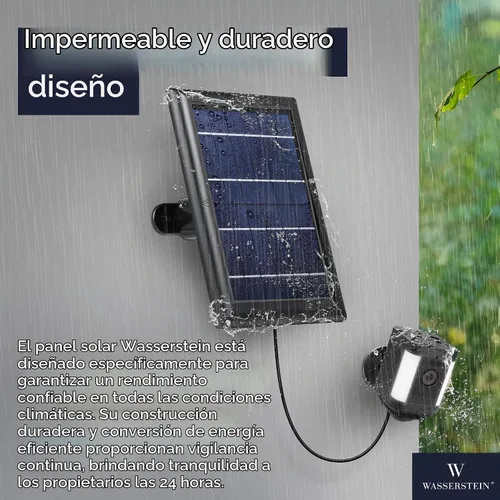 Vista 6 de Wasserstein - Panel solar compatible con batería de cámara Ring Spotlight y con batería totalmente nueva de cámara Ring Stick Up. Alimenta tu cámara