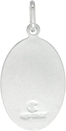 Vista 2 de Collar con medalla de San Cristóbal de plata de ley de 0906in ovalado sin níquel Italia Plata esterlina Sin gemas