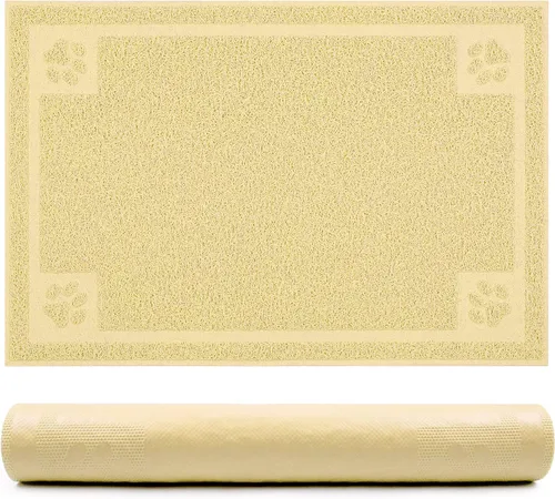 Tapete de alimentación para mascotas para perros y gatos pequeños, 24 x 16 pulgadas, flexible e impermeable, tapete para comida y agua, tapete fácil