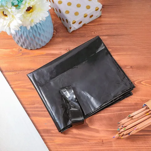 Vista 7 de Zonon 80 bolsas de compras de plástico negro de 18 x 14 pulgadas con asas, bolsas de compras de 3.3 mil de grosor para boutique, paquete resistente