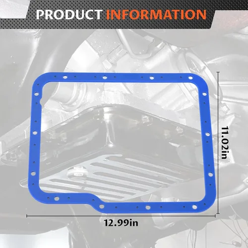Vista 2 de 93100 Junta de transmisión para Moroso Powerglide Transmisión Pans 42000 y 42001, Junta de transmisión moldeada de silicona sobre acero para un