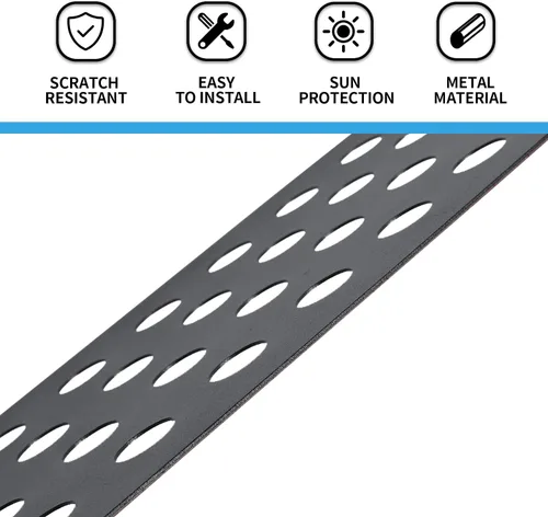 Vista 3 de Hoolcar Calcomanías para ventana de puerta trasera, cubierta de panel de vidrio de aleación de aluminio para Jeep Wrangler JL 2018-2021 y Unlimited