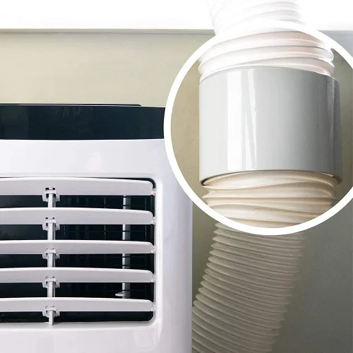 Vista 7 de HOXHA Acoplador de manguera de aire acondicionado portátil con conector de ventilación Exhasut de 5.9 pulgadas de diámetro para rosca en sentido