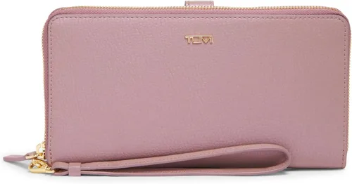 TUMI - Cartera de viaje de piel Belden para mujer - Cartera para tarjeta y pasaporte, Rosado Perla, Cartera de viaje Belden