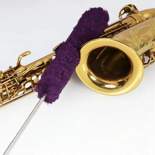 Vista 4 de Cepillo de limpieza para saxofón alto, limpiador de plumero, herramienta de mantenimiento, longitud estirable de 3 secciones