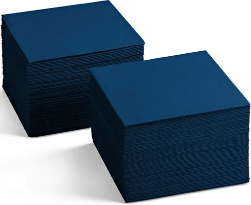 Vista 18 de Servilletas de cóctel desechables con tacto de lino, paquete de 200 servilletas de papel rojo de 5 x 5 pulgadas para bar, restaurante y cafetería