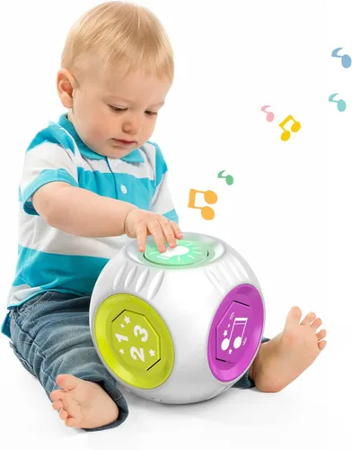 Juguetes educativos bilingües para niños de 1 año, cubo de aprendizaje musical para bebé de 6-9-12-18 meses, regalo de Navidad y cumpleaños para