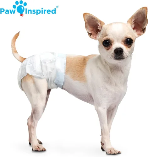 Vista 4 de Paw Inspired Pañales desechables para perras, pañales para perras de protección ultra, pañales para perros en celo, micción por emoción