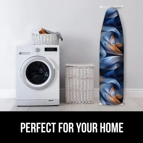 Vista 9 de Funda para tabla de planchar de 15 x 54 pulgadas, resistente al calor, borde elástico resistente, superficie antideslizante, múltiples patrones