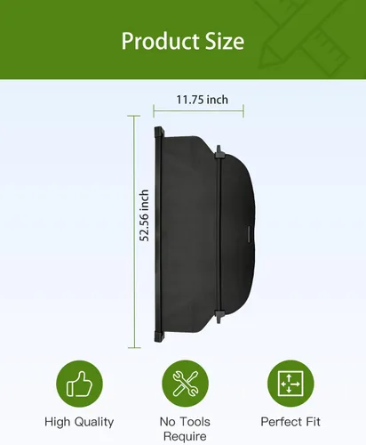 Vista 4 de Funda de carga para Honda CRV 2017, 2018, 2019, 2020, 2021, 2022, accesorios (incluye híbrido), cubierta retráctil para maletero, pantalla