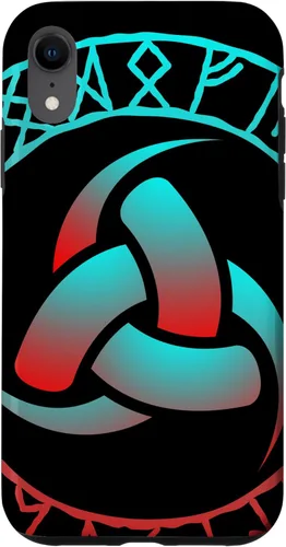 Vista 8 de Funda con símbolo vikingo Triskele Odin Horns nórdico signo runa para iPhone 15