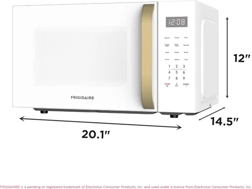 Vista 4 de FRIGIDAIRE Microondas retro de 1.05 pies cúbicos, oro blanco
