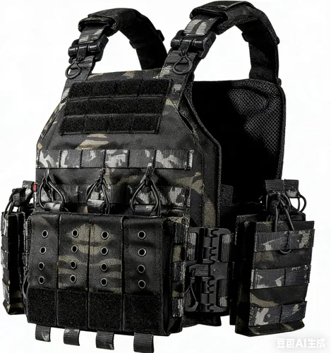 Vista 5 de vAv YAKEDA - Chaleco táctico para hombre de liberación rápida al aire libre, chaleco Airsoft ajustable para adultos