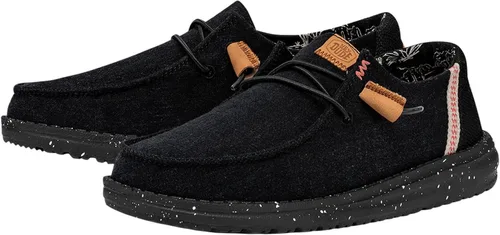 Vista 4 de Hey Dude Wendy - Zapatos de lona lavada para mujer Mocasines con cordones para mujer cómodos y ligeros