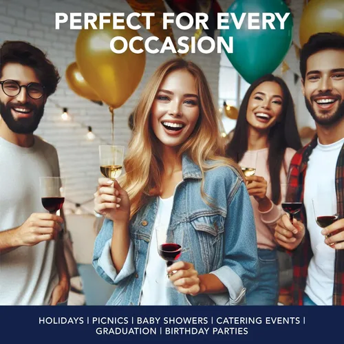 Vista 6 de Copas de vino Party Essentials, de plástico duro, de dos piezas, 5.5 onzas, Transparente