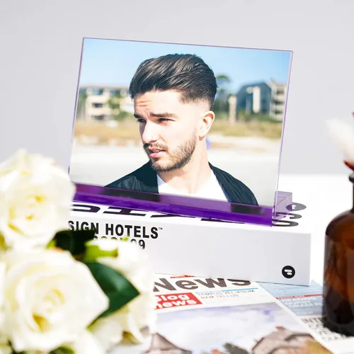 Vista 3 de NiArt Fundición de resina epoxi de 7 x 5 pulgadas, marco de fotos rectangular+soporte de molde de silicona, kit de molde de bricolaje, manualidades