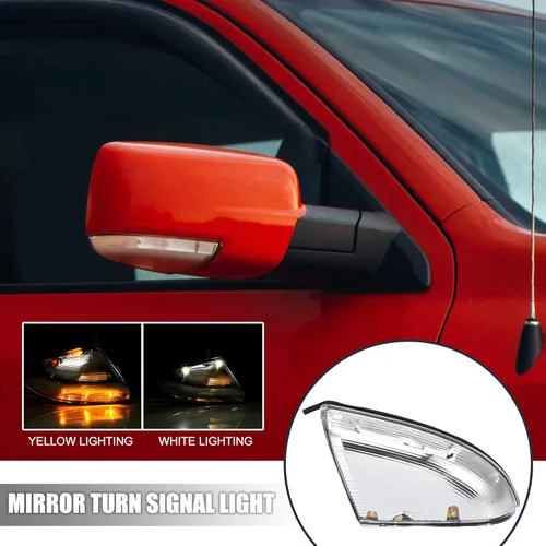 Vista 2 de X AUTOHAUX 1 par de luces de señal de giro de espejo delantero izquierdo lado derecho lado del pasajero para Dodge para Ram 1500 2009-2013 2500