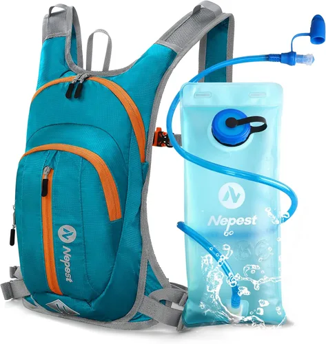 Vista 14 de Nepest Hydration Pack Backpack for Women & Men, Lightweight Water Backpack with 2L Water Bladder for Hiking Cycling Running Biking